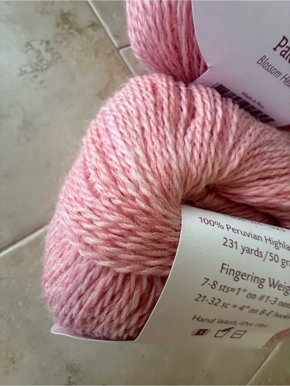 Knit Picks Palette Blossom Heather Pink Fingering Weight Wool Yarn